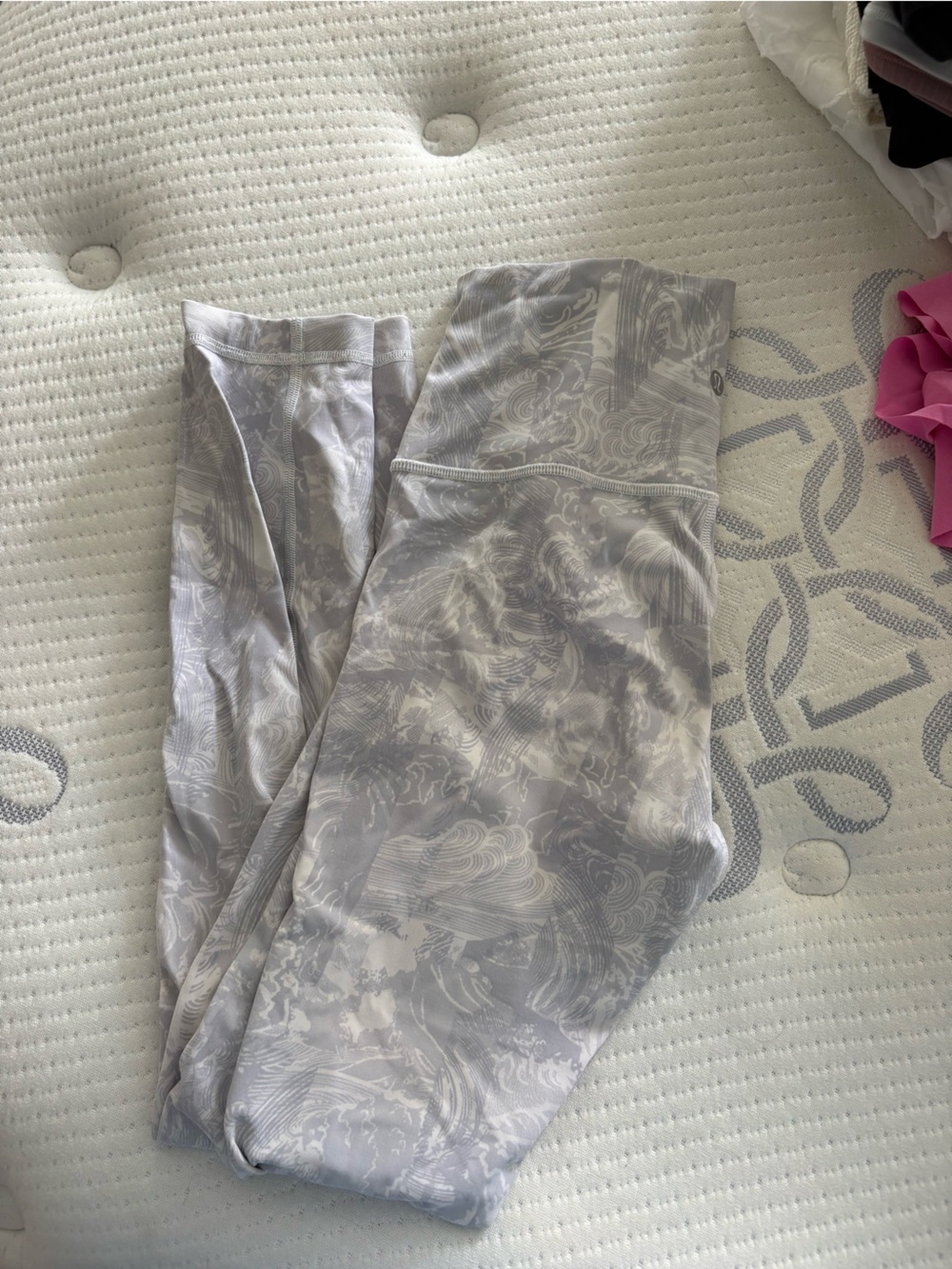 lululemon athletica Pale Gray Printed High-Rise Leggings